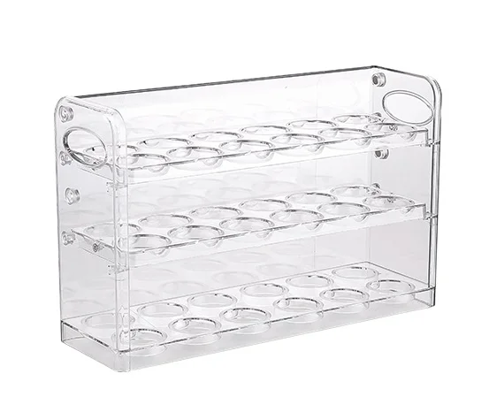 Трехслойный контейнер для хранения яиц холодильника 36 прозрачный лоток