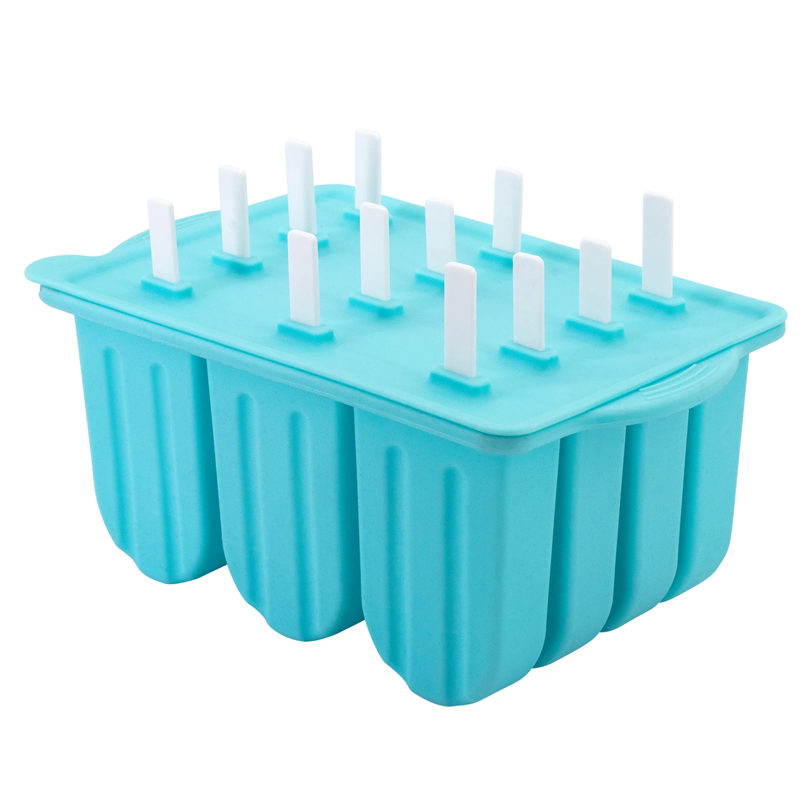 12 Cavities Silicone Popsicle Molds for Kids Adults Food Grade Popsicle Maker Molds BPA-Free Ice Pop Mold