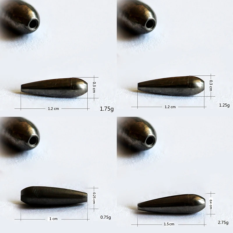 Chentian Tungsten Bead  Tear Water Drop Tungsten Worm Weight Fishing Sinker Lure Tool