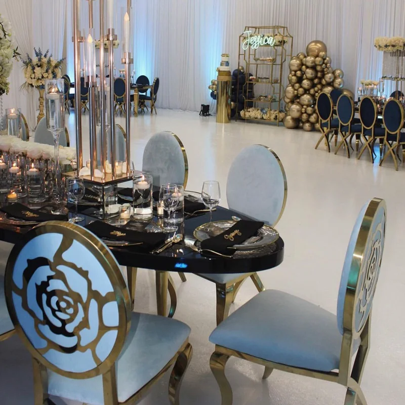 Wedding Decor High Back Stainless Steel X Legs Couple King Throne Chair For Bride Groom Event Hall Banquet Chairs