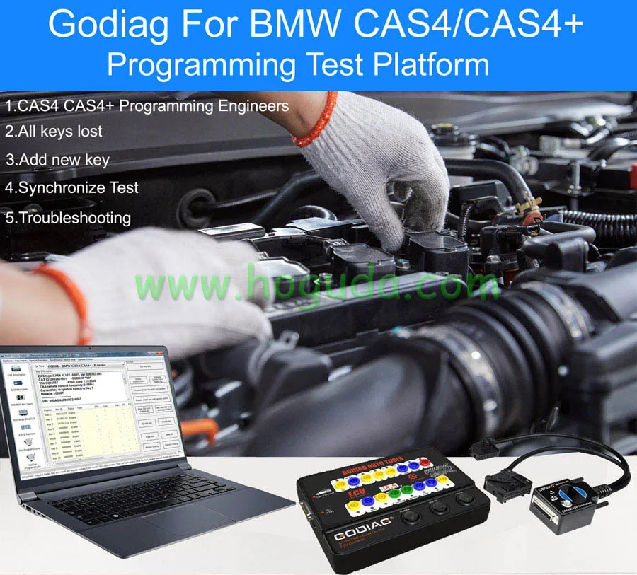 GODIAG For BMW CAS4 & CAS4+ Test Platform Work For Godiag GT100 & xhorse vvdi 2 for bmw vvdi bim tool For Autel im608 Key Tool