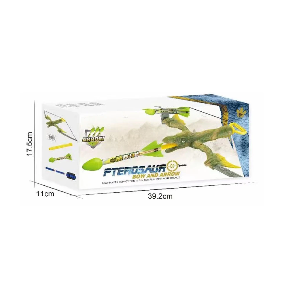 Pterosaur design plastic bow and arrow archery outdoor sports toys for kids