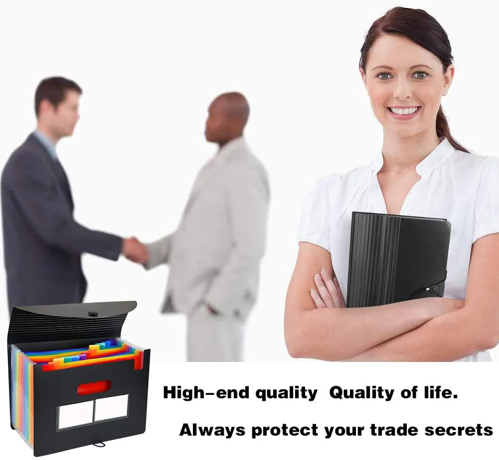 12 карманная расширяющаяся папка Большая пластиковая A4 для документов