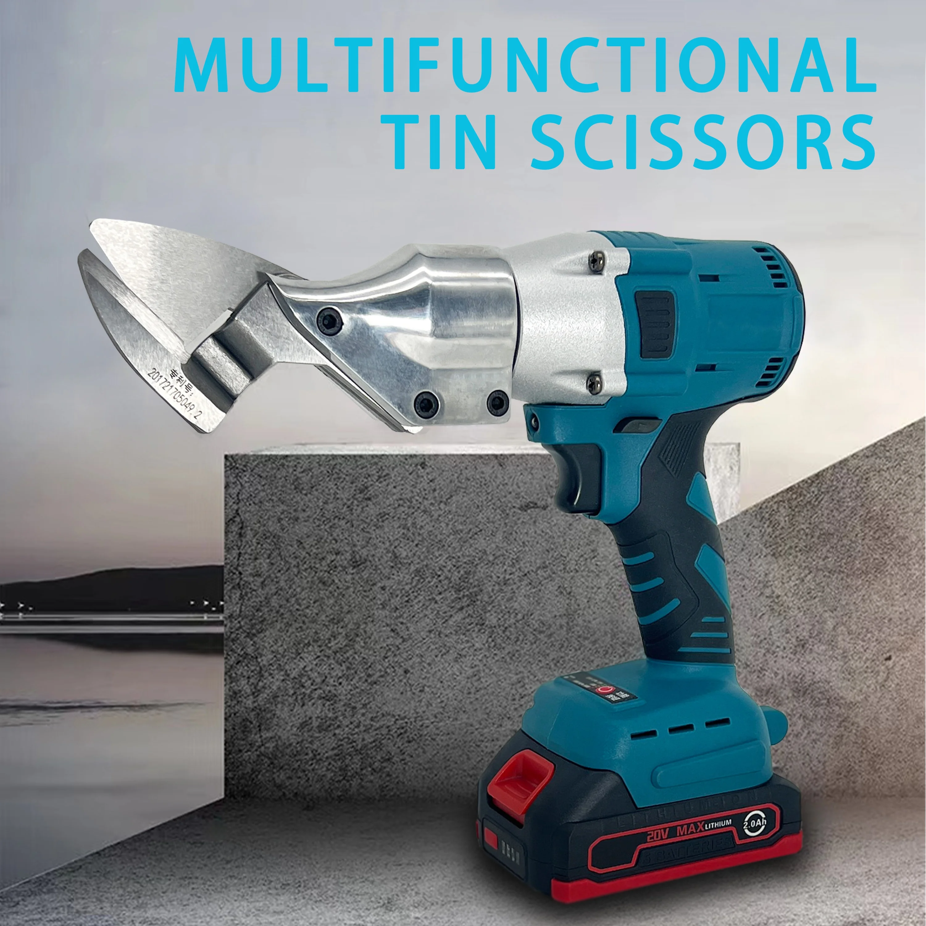 20V Lithium Brushless Electric Scissor Rechargeable Portable Power Shears Metal Steel Iron Sheet Cordless Electric Scissors