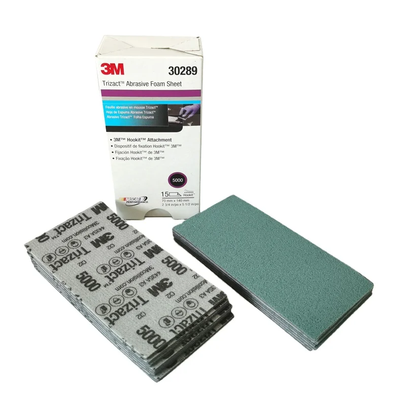 3M Trizact Abrasive foam sheet 30289  Self-adhesive Back 5000  Foam Disc Flocking Sponge Sandpaper Grit Dry Water Sanding Paper