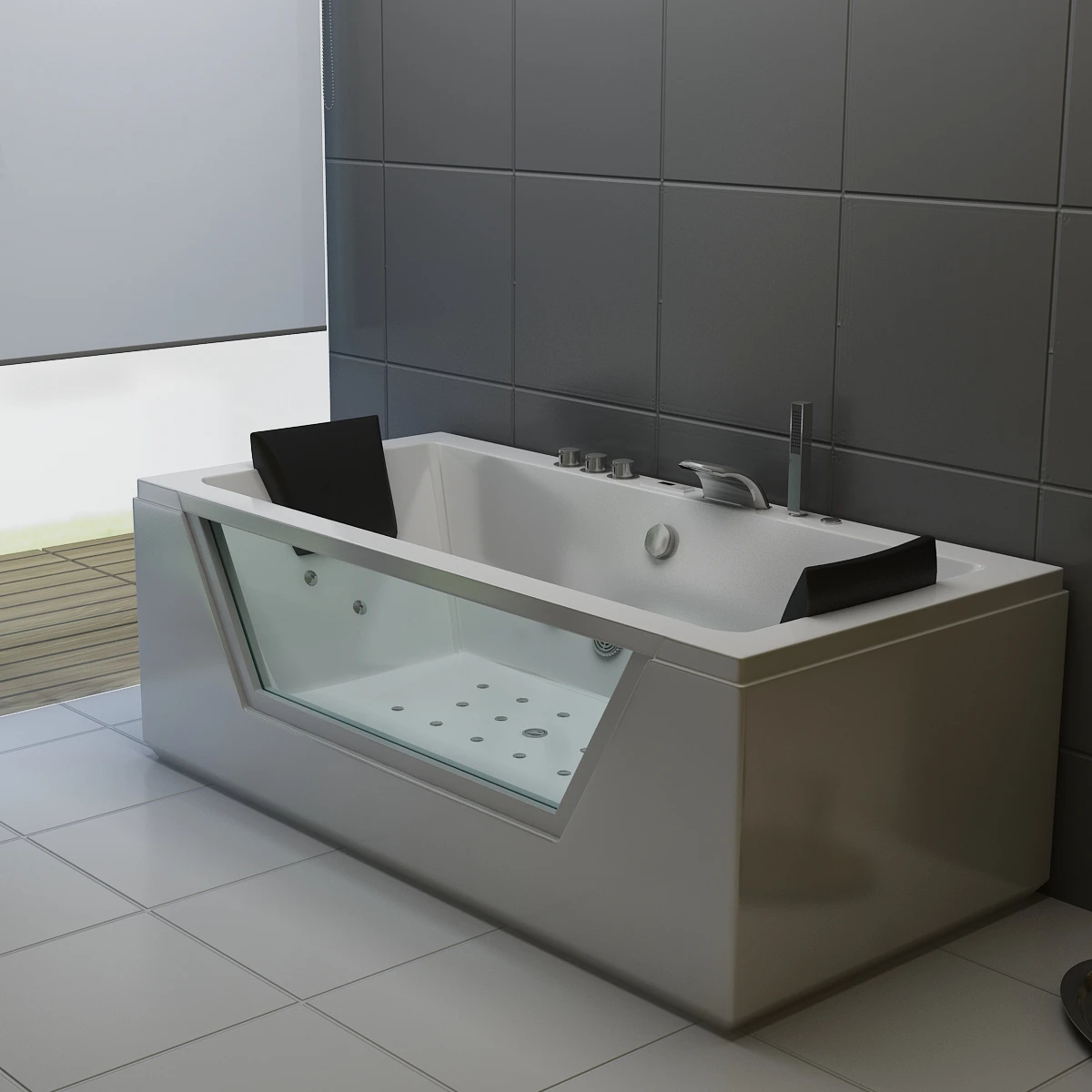 Factory New Tub Acrylic Bath Bathroom indoor Water Jet Massage Whirlpool Bathtub