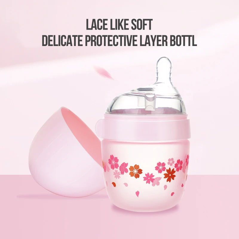 Hot Selling baby products glass baby bottle Designed Milk Feeding baby Glass Bottle for Newborns