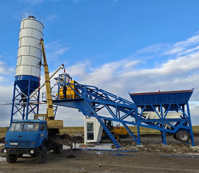 SDDOM Hot sale YHZS35 50 60 75  concrete mobile mixing plant ready mixed precast concrete mobile batching plant