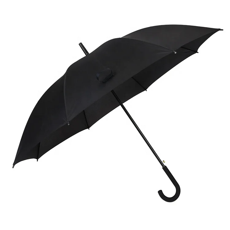 Promotional Custom Logo Prints Outdoor Umbrella Auto Crook handle Classic Umbrella