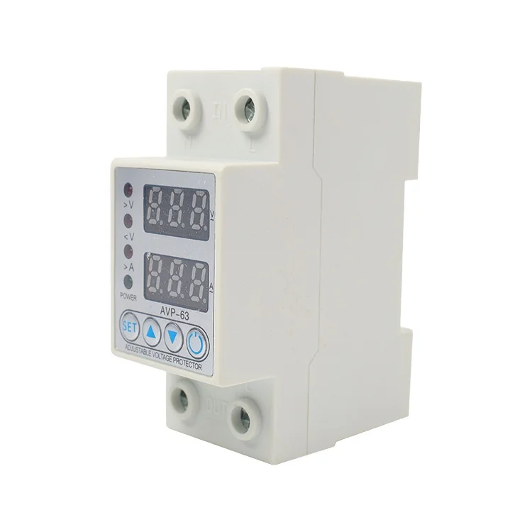 AVP-63 230V din-рейку Регулируемая Накладные наушники пониженного напряжения Защитный протектор реле защиты Цифровой Электрический