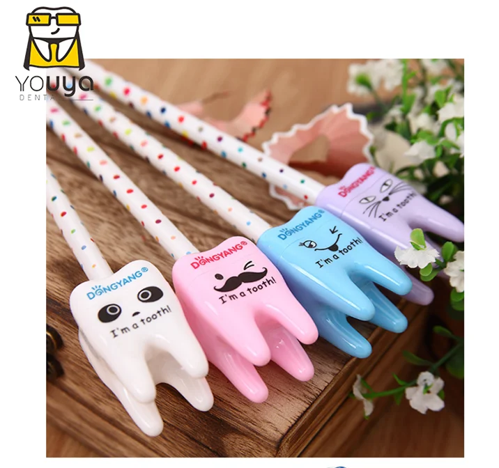 Funny Cartoon Tooth Shaped Pencil Sharpener, Plastic Pencil Sharpener For Dental Gift