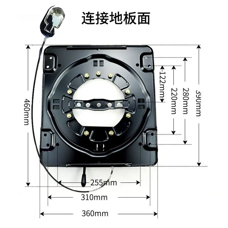 3.0mm Steel Plate Swivel Seat Base 360 Degree Rotatable for RV Van Camper Boat Truck Bus Seat Swivel Base with Control Switch