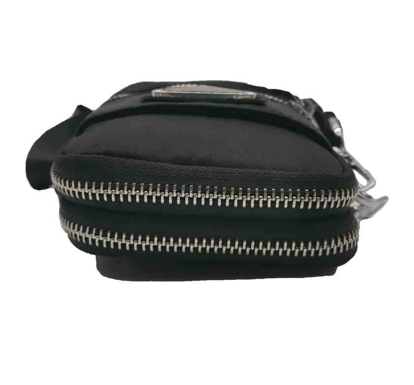  Mens Mini Nylon Single Shoulder Bag Small Square Black Crossbody Messenger Sport