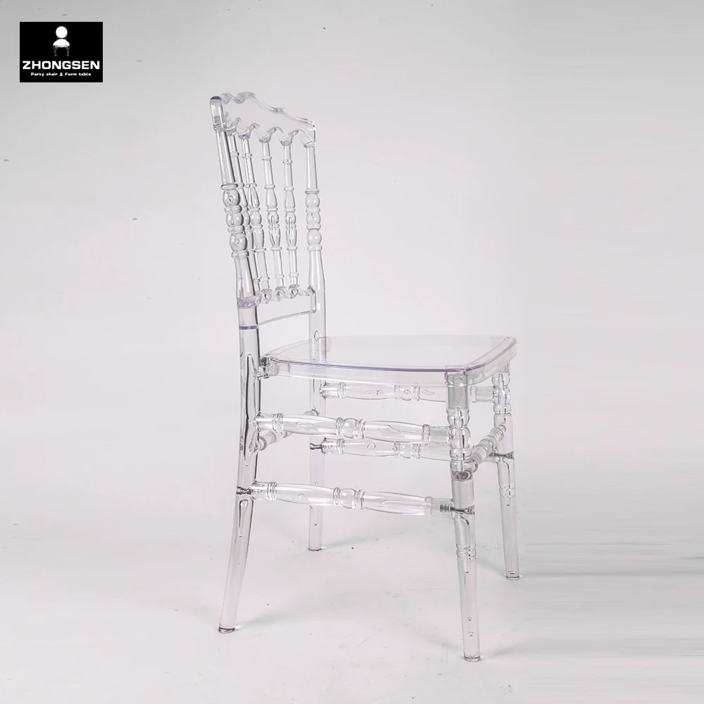 New Design Wholesale Clear Resin Napoleon Made in China Factory for Dining  Hotel  Event  Wedding