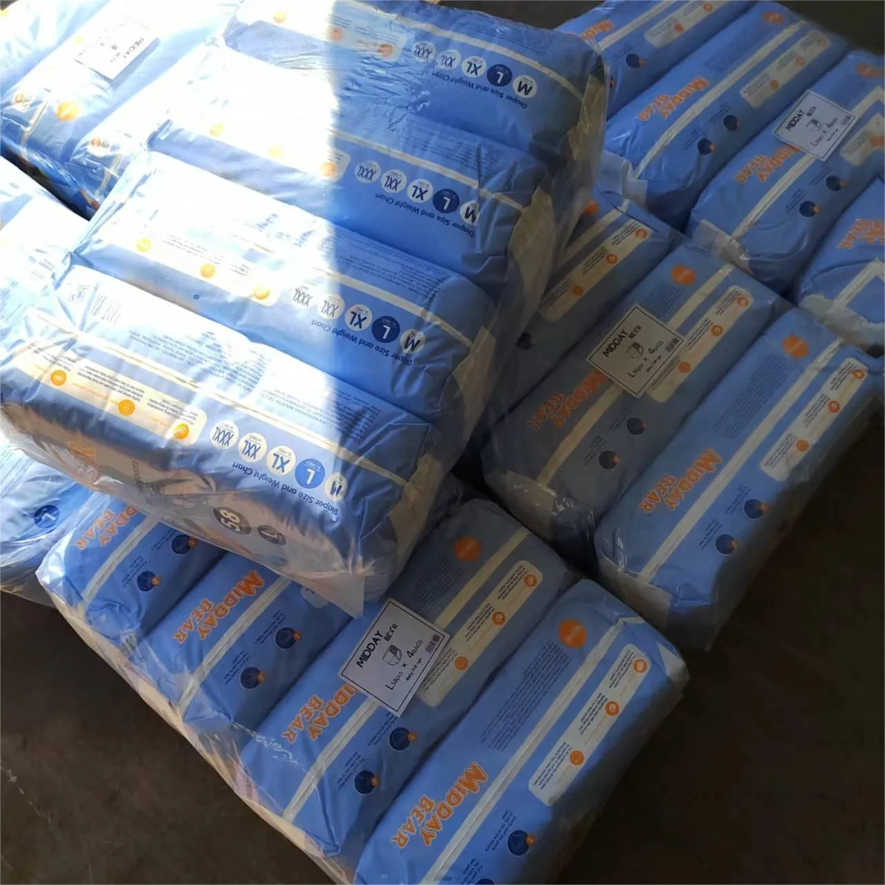 Midday Bear Disposable Move Freely Baby Diapers Pants 360 degree Elastic Waistband Pull Up Panties UNderwear