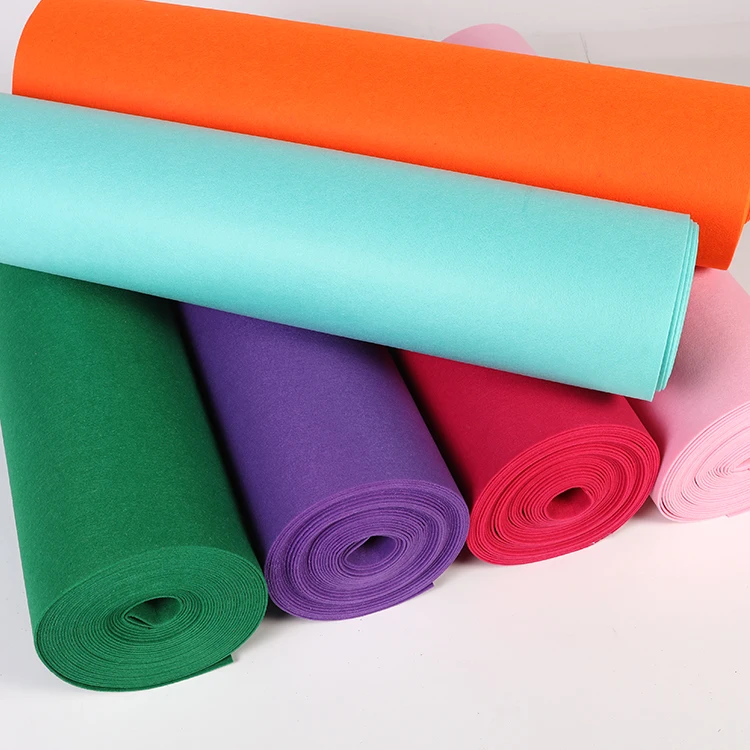 
Multi-purpose needle punch 100% polyester nonwoven fabric felt for DIY non-woven material bag 