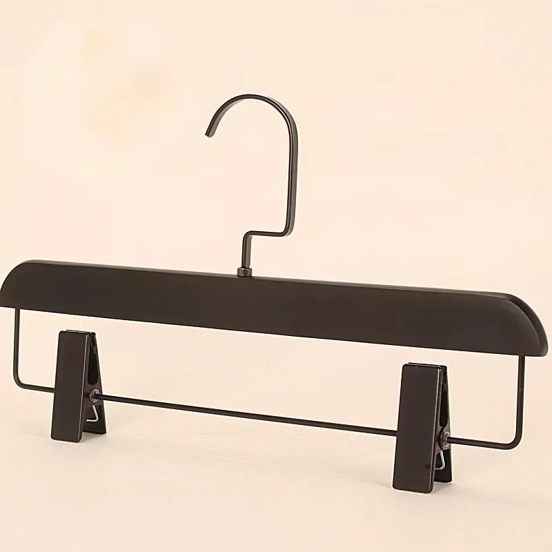 Luxury Black Jeans Skirt Hanger New Arrival Fashion Boutique Anti-slip Black  Pants Hanger stomized Black Clothes Pants Hangers