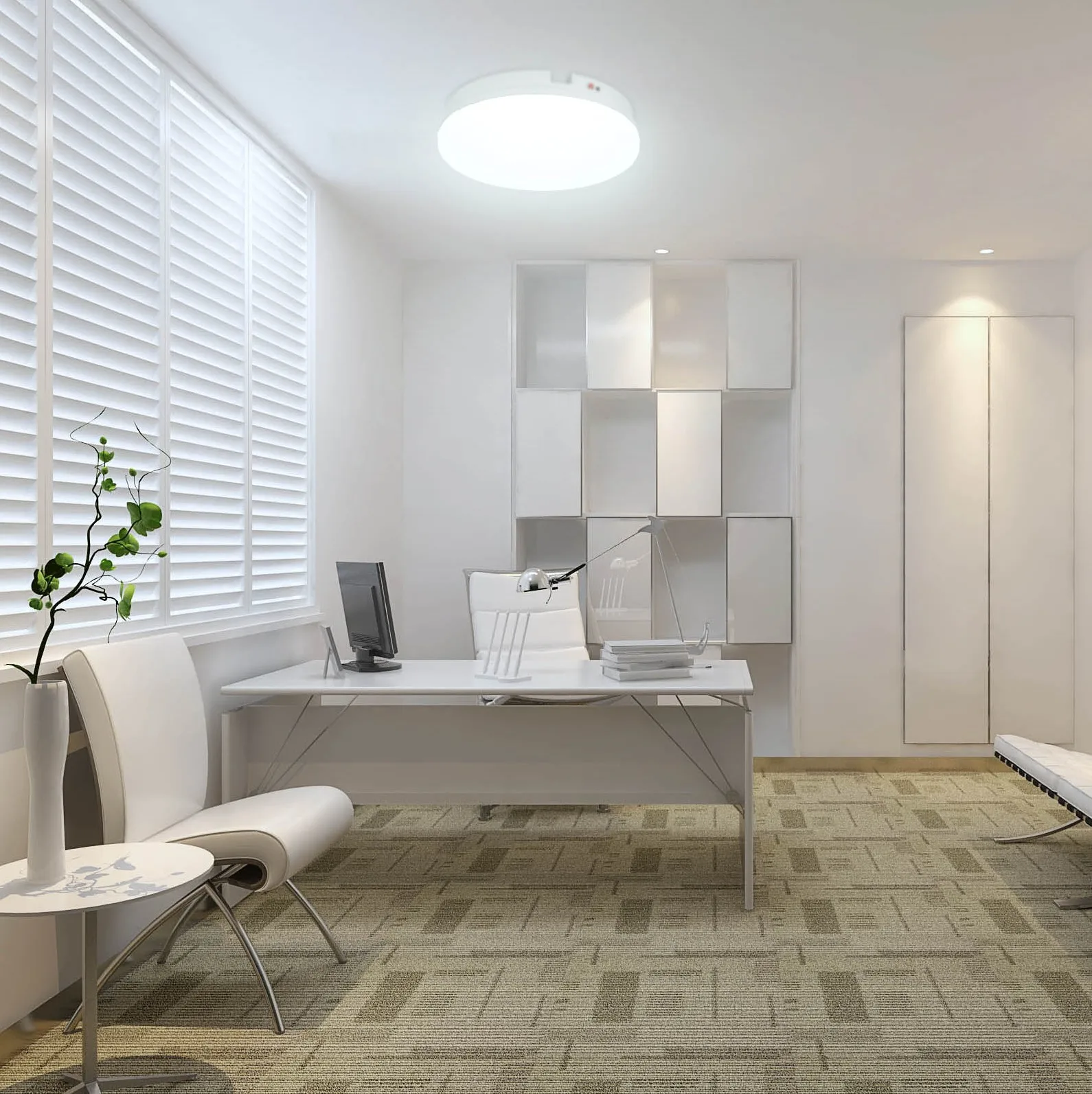 SAA Modern Office Bathroom Wash Room Waterproof Microwave Sensor Led Ceiling Light Fixture