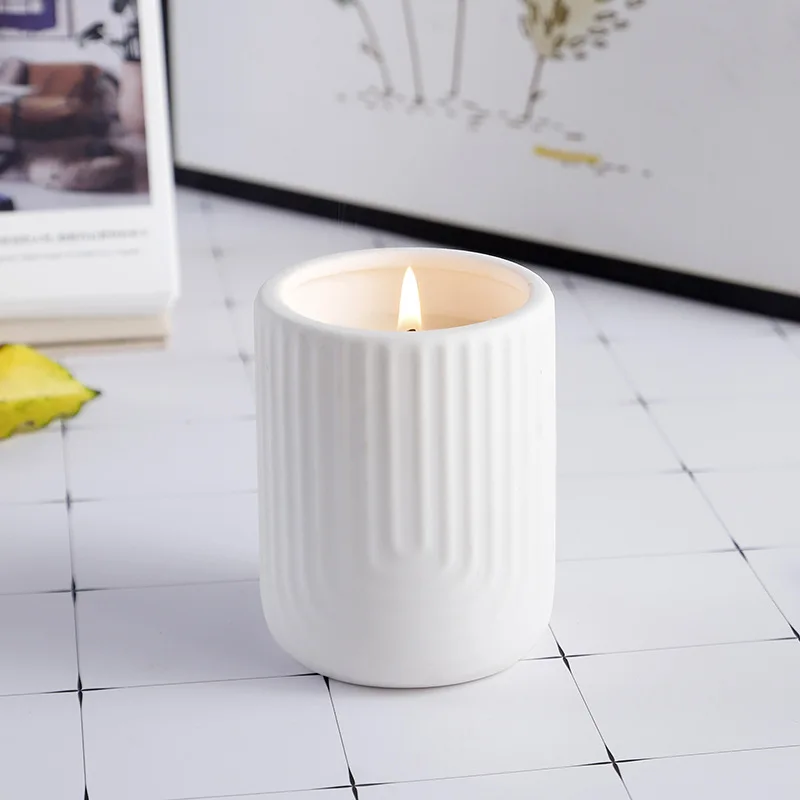 Luxury ceramic candle vessels lanterns and candle jars wholesale for scents  candle container making