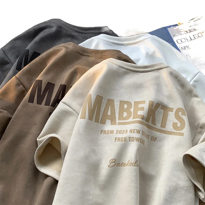 High-Quality Men Tee Shirts Oversized Unisex 100% Cotton Tshirt Heavyweight Silk Screen Printed T-Shirt