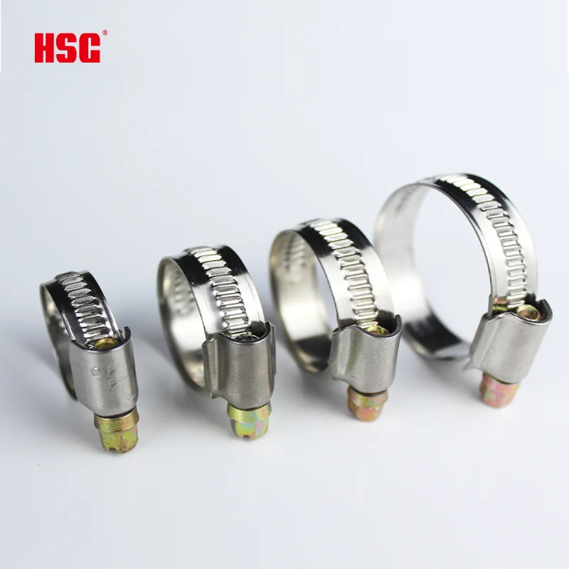 German Type Quick Fitting Strong 201 Stainless Steel Throat Hoop 9mm/12mm  Width for Fixing Cable Hose Clamp metal clamps