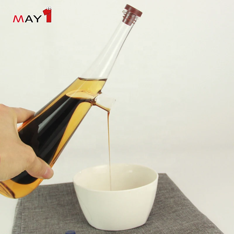 Hot Sale Kitchen Gadgets Storage Glass Vinegar Pot Soy Sauce Container 2 in 1 Oil