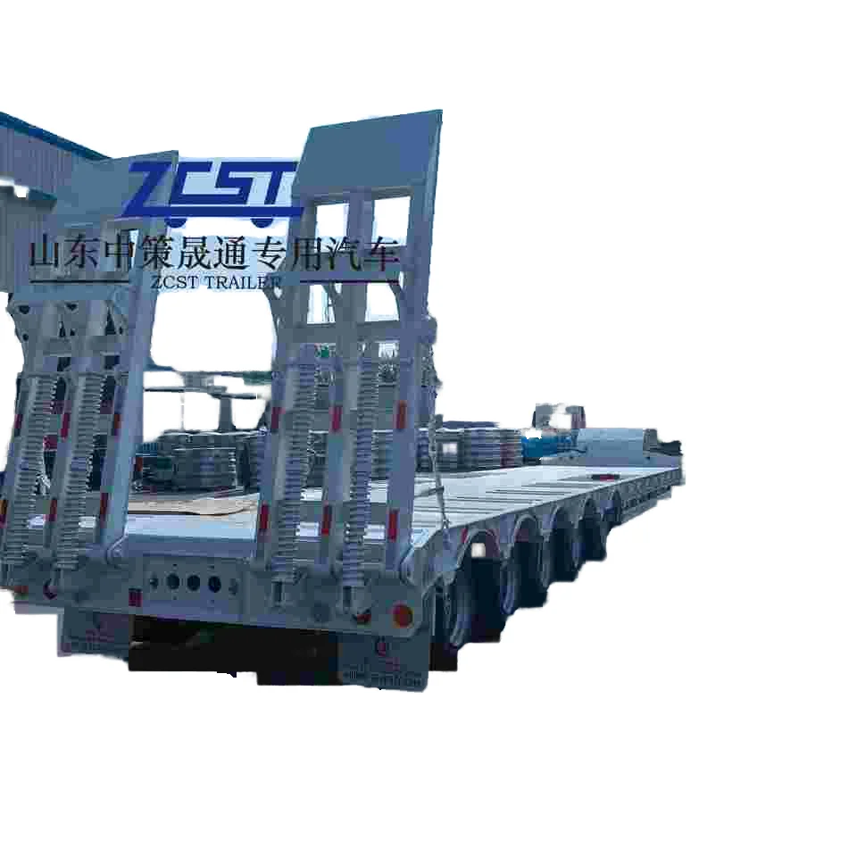 Heavy Duty Construction Lowbed Drop Deck Trailer 40ton 50ton 60ton Low Loader Truck Trailer