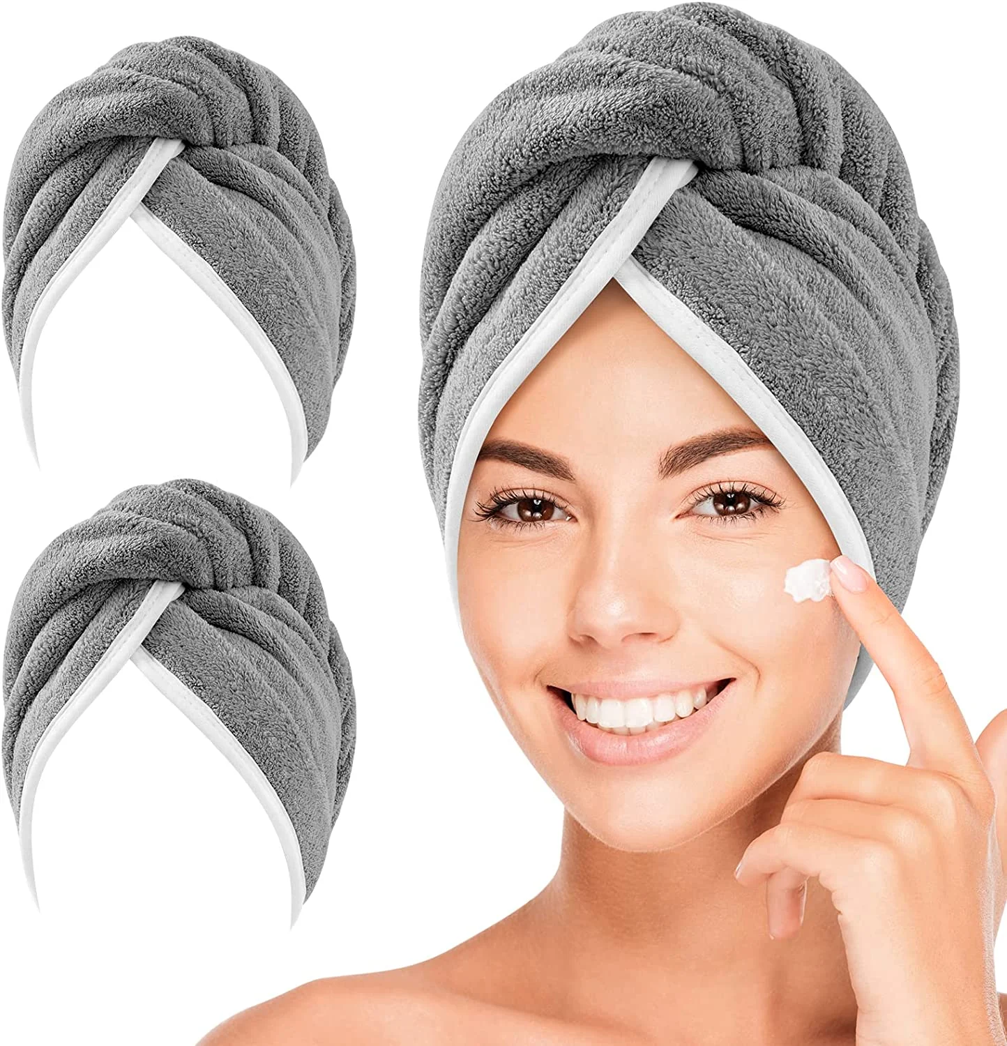 Custom size /logo/color high quality microfiber hair super absorbent ladies quick dry hair towel