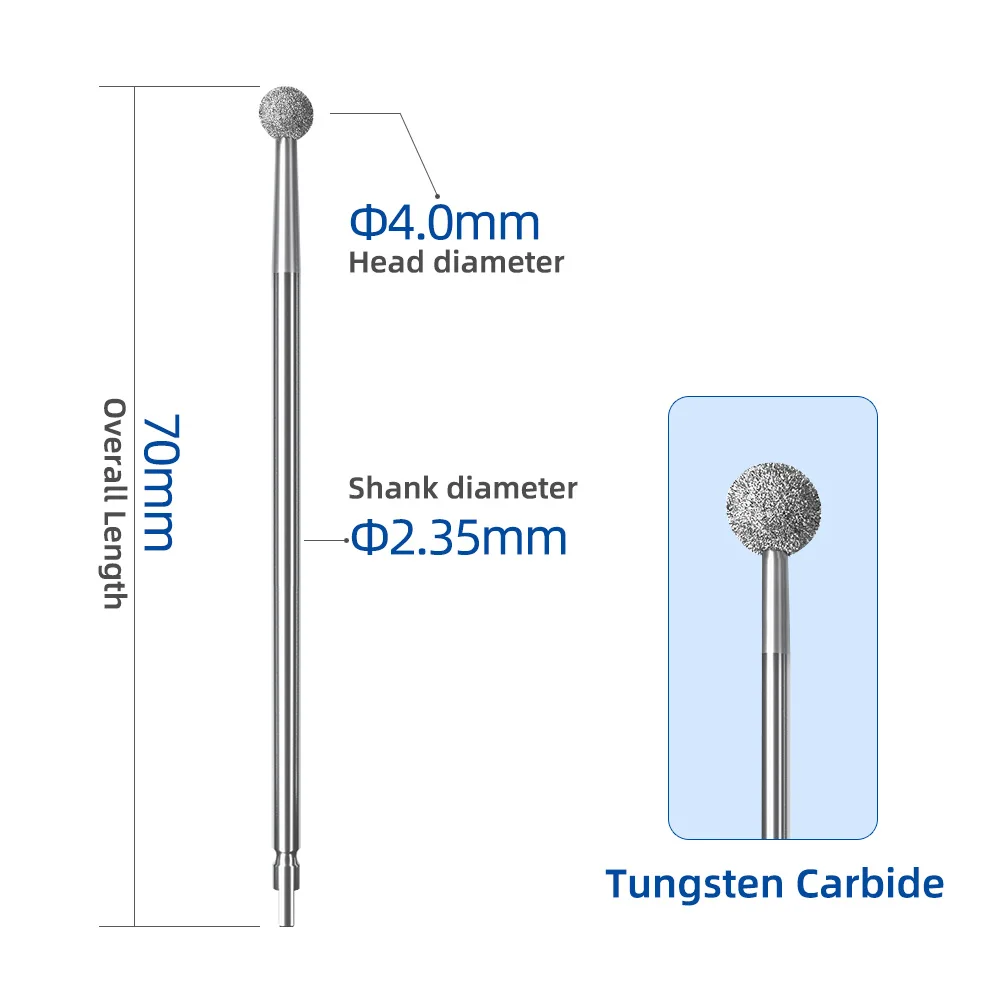 Dia.2.35mm Dental Burs for Dental Implant Surgical Diamond Burs