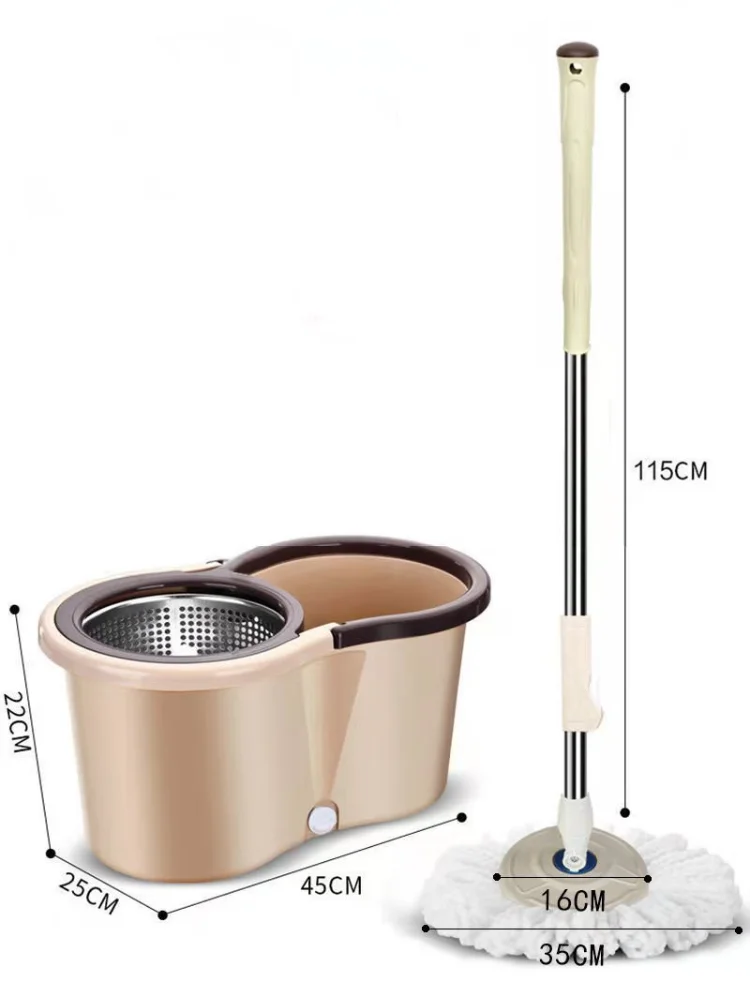 Free hand washing twist spin 360 round mop for wife home cleaning mob mop with bucket set