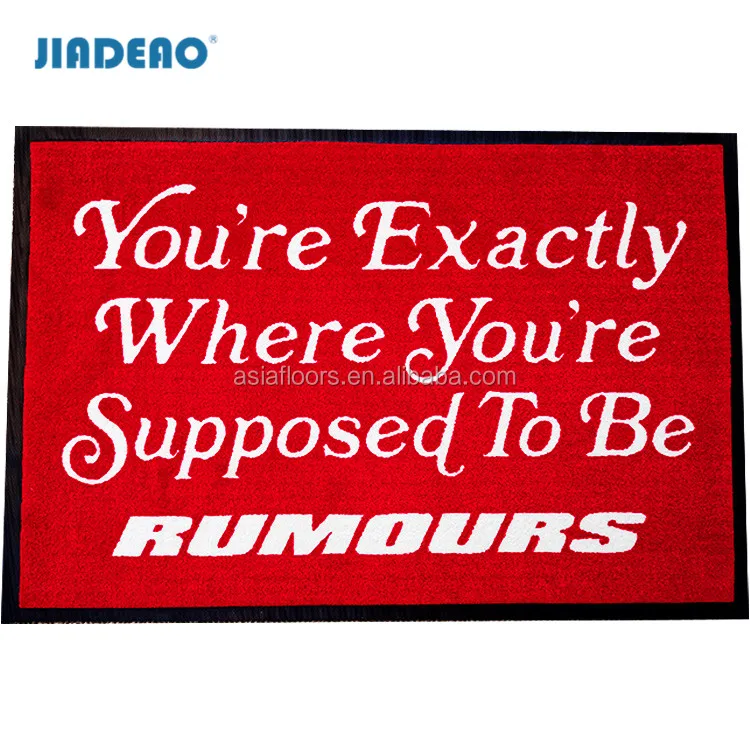 2021 New Arrival High Quality Hotel Non Slip Logo Custom Entrance Welcome Rubber Door Mats For Front Door