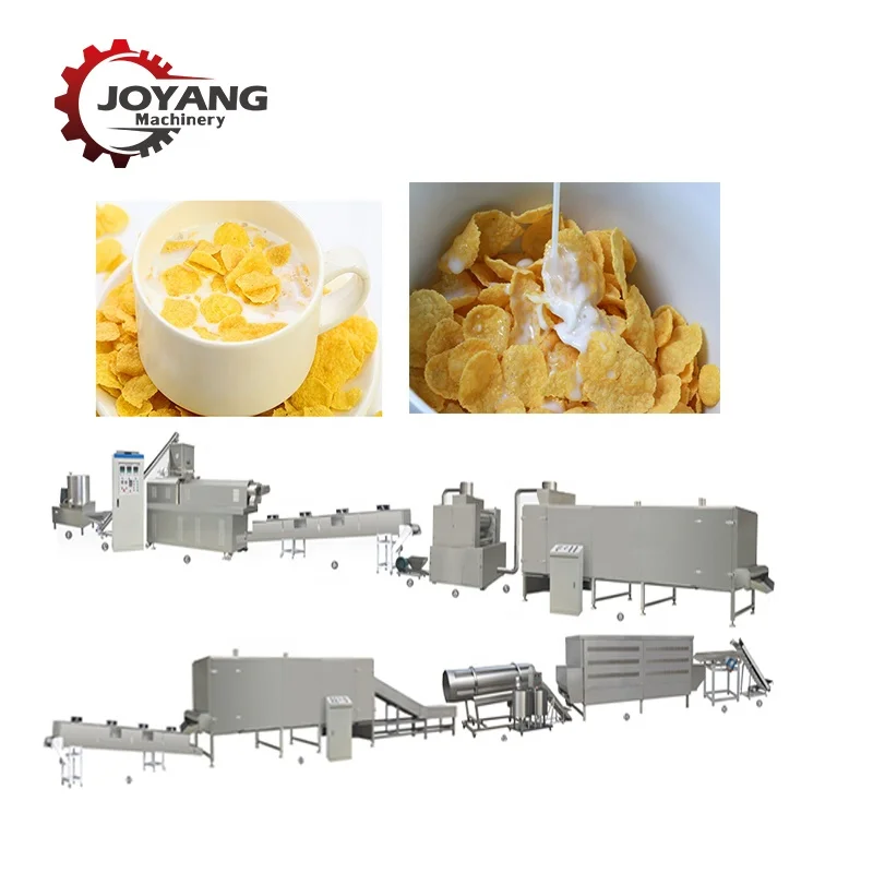 Food Grade Stainless Steel Breakfast Cereals Equipment Corn Flakes Processing Line