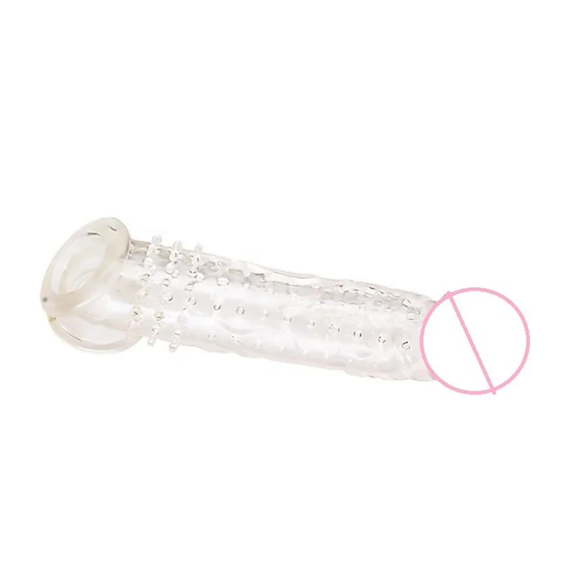Popular Adult Sex Toys Silicone Reusable Big Dildo Sexy Penis Sleeve Extender Enlargement Condoms for Men