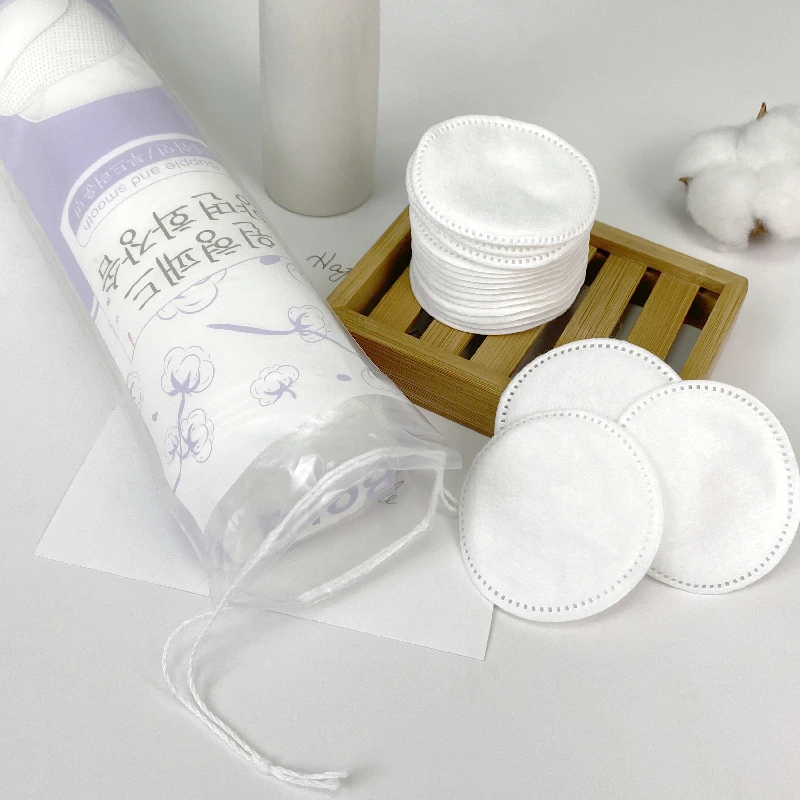Natural Round Organic Disposable Facial Cosmetic Pure Cotton Pads Makeup Remover Pad Clean Skin Care Cotton Toner Pad For Face