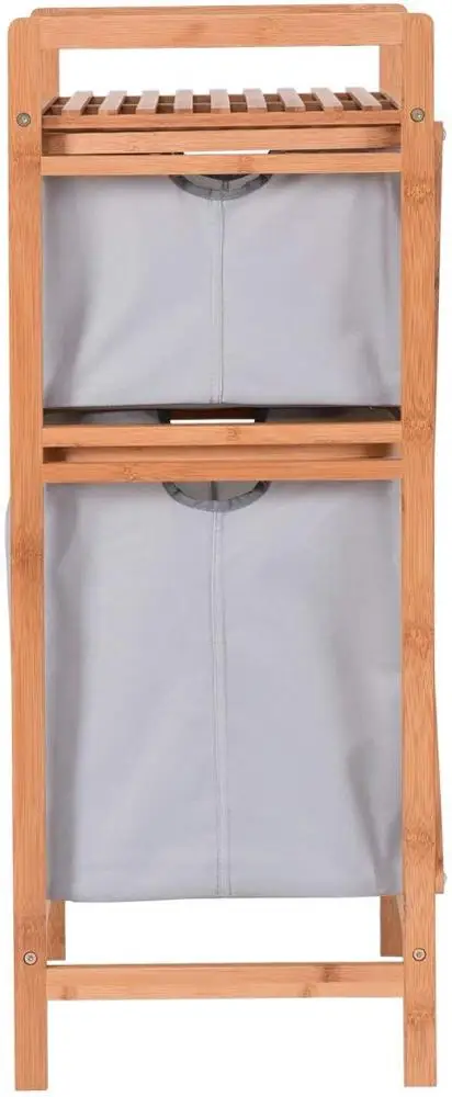 
Combohome Bedroom 2-Drawer Bamboo Storage Shelf Dresser Sliding Cloth Fabric for Closet Bathroom Shelf 