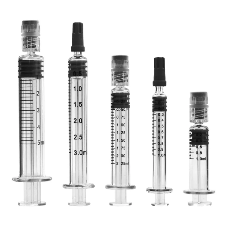 1ml 2ml 3ml 5ml 10ml Glass Syringes Prefilled Syringe Luer Lock/Luer Slip