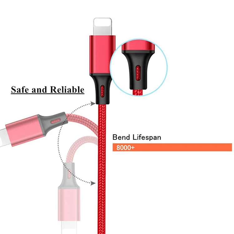 Top Quality Factory Price 3 in 1 Multi Function Charging Data Cable High Quality Adapter Cable For iPhone, type-C Use