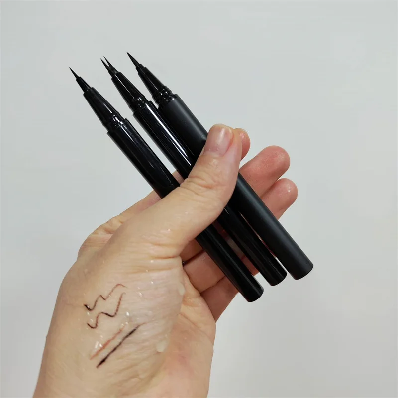 High quality private label make your own brand lip and black liquid thin eyeliner brush pencil