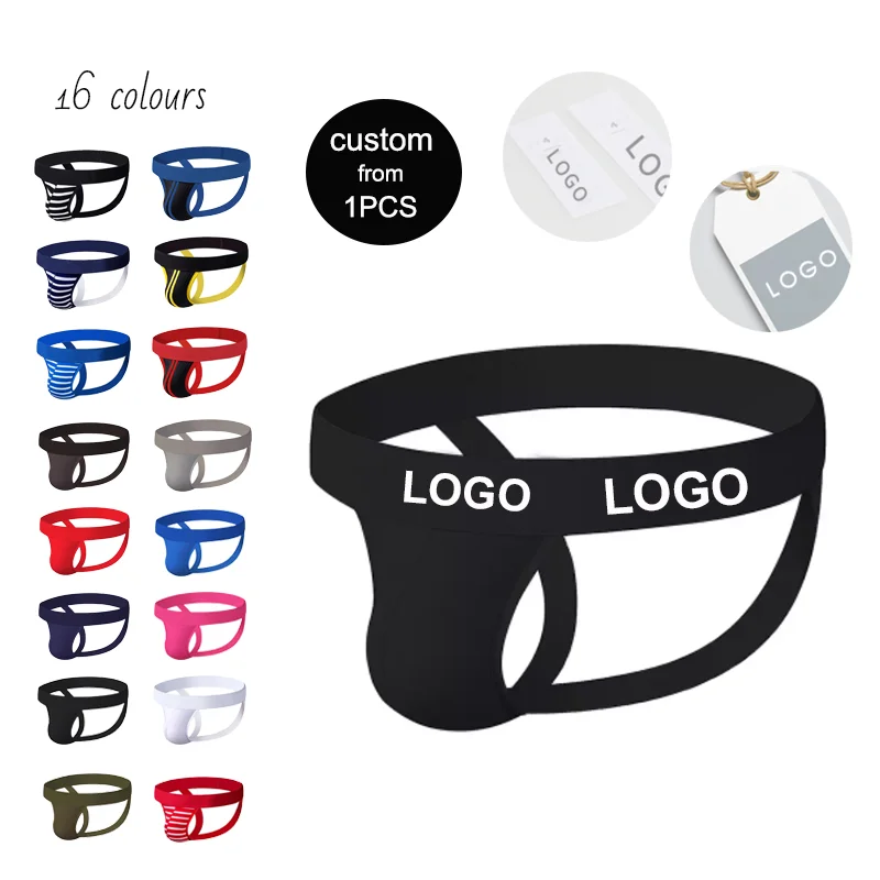 Sexy Gay Men Underwear Male Lingerie Jockstrap G String Thongs Mens Underpants Pure Cotton Solid Briefs Panties Jock Strap