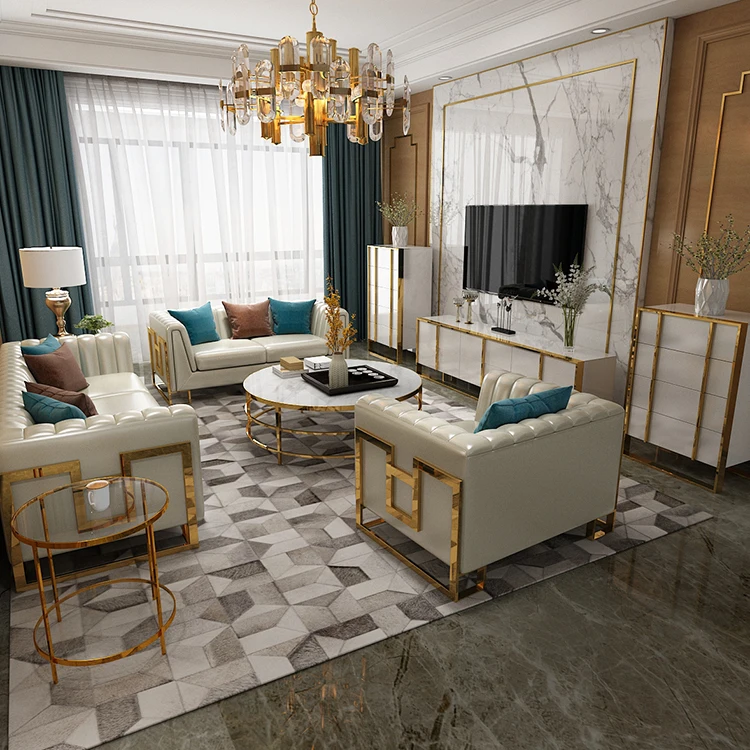 
Living room modern design Section Sofa furniture leather sofa 