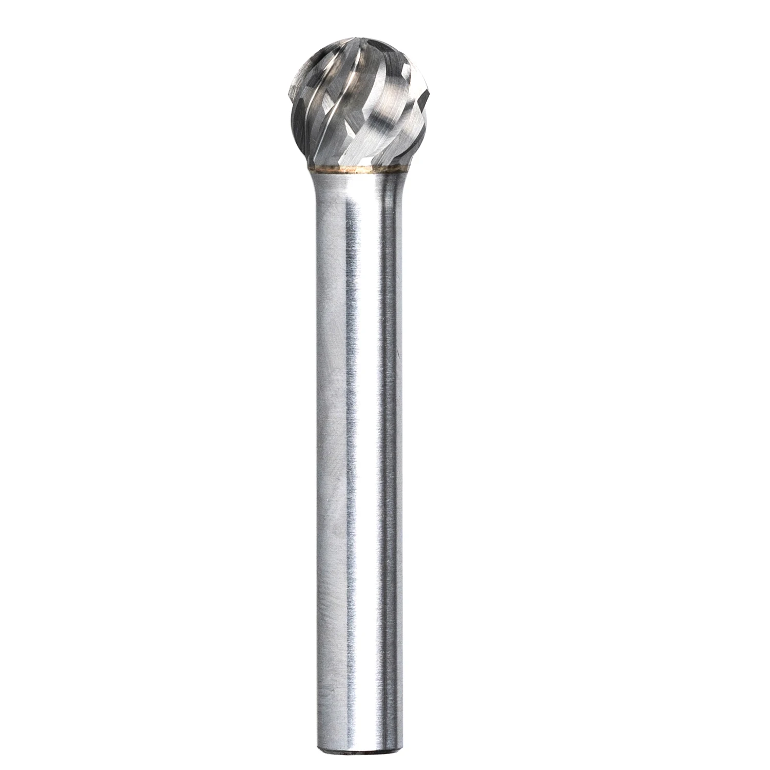1/4 inch 6mm Shank Cast Steel Polished Tools Carbide Burr Ball Shape Die Grinder Bits Rotary Files
