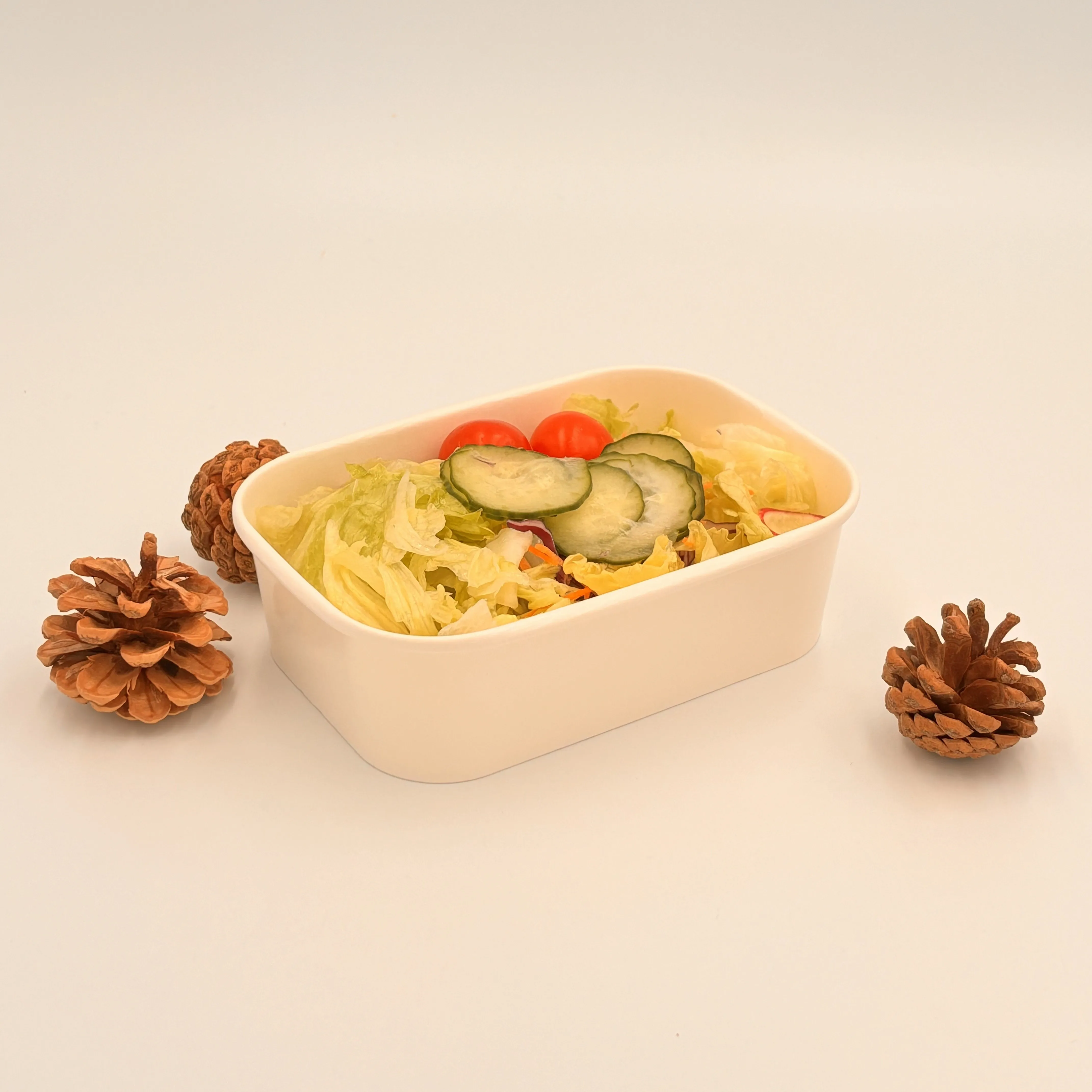 Packaging Bowl Food Carton Disposable Bento Box Paper Food Container Disposable Takeaway Kraft Paper Salad Box