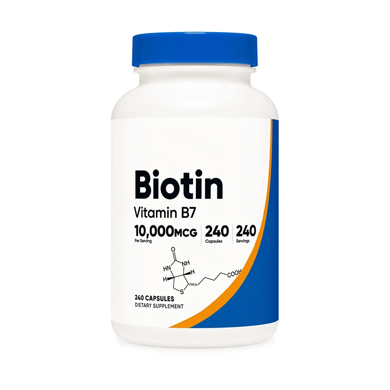 Private Label Hot Sale Biotin (Vitamin B7) Capsules Natural Vegetarian Gluten-Free Non-GMO Wholesales