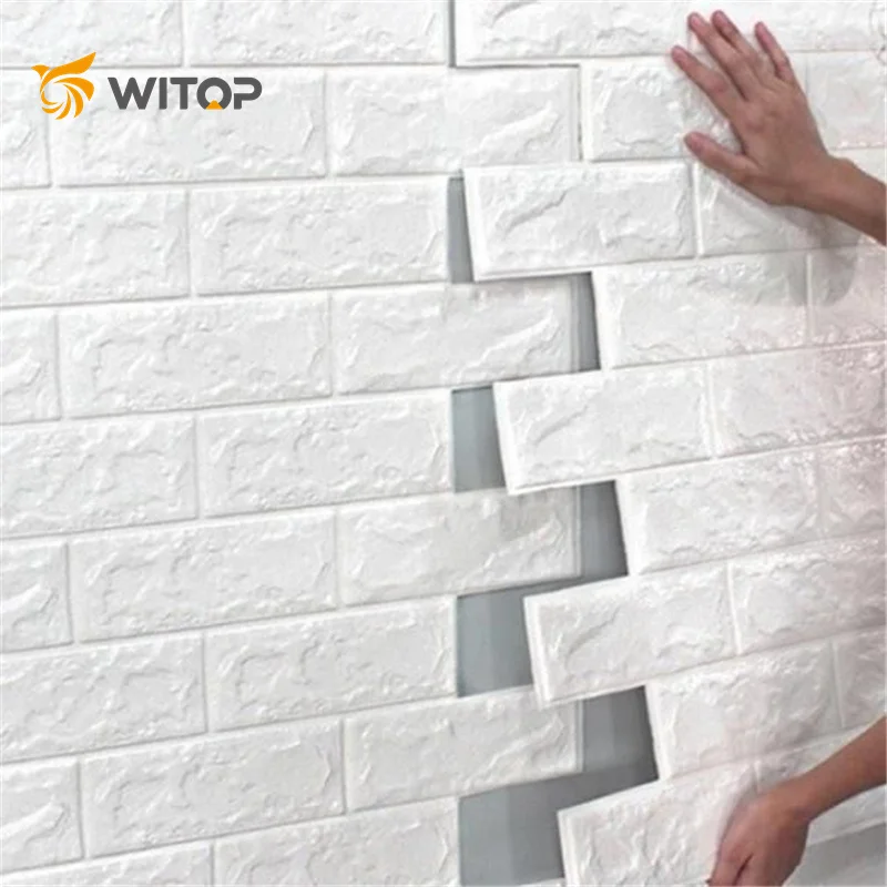 PVC Foam Wall paper Panel Brick Self Adhesive 3D Wall Sticker wallpapers/wall coating