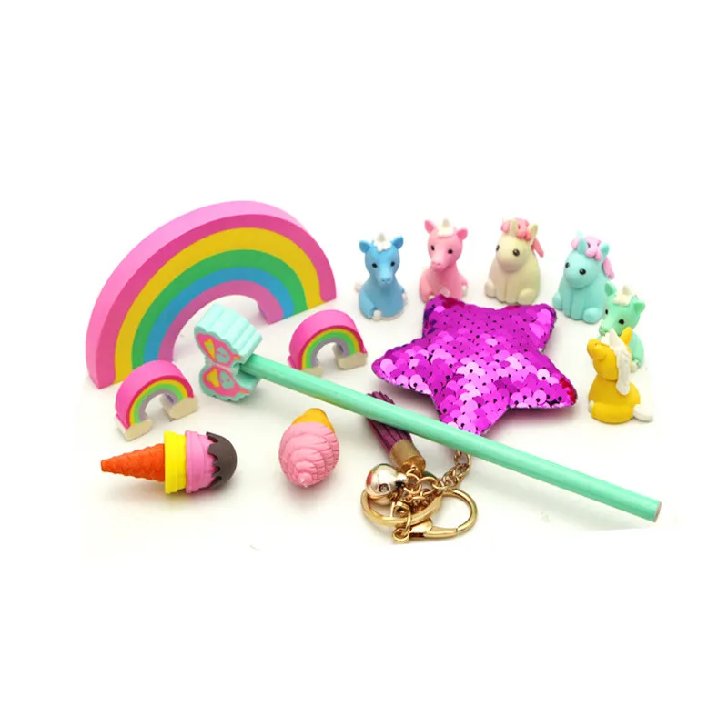 Cute Food Eraser Kawaii School Stationary 3D Custom Ice Cream Donut Dessert Fancy Kids Gift Rubber Eraser