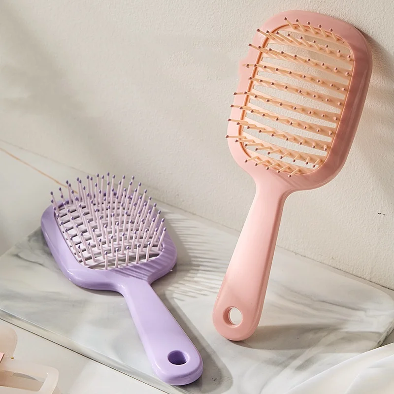 Wholesale Self-cleaning Cushion Blow Dry Wet Vented Hair Brush Manufacturing Pp Professional Brand Design Your Own Hair Brush