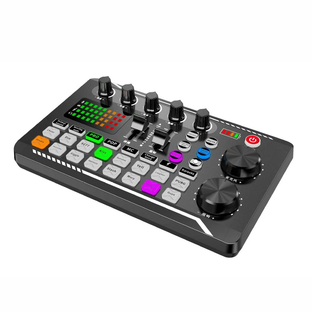 Live streaming equipment Podcast Recording Audio Interface Live stream Sound card Cell Phone Podcast Vlog Mini Mixer