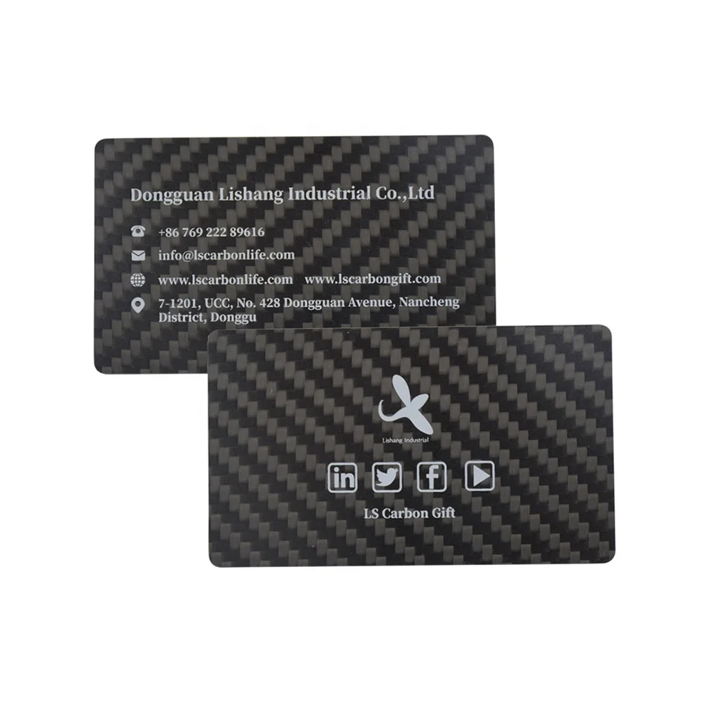 Custom Name Card Carbon Fiber Unique Business Card Manufacturer