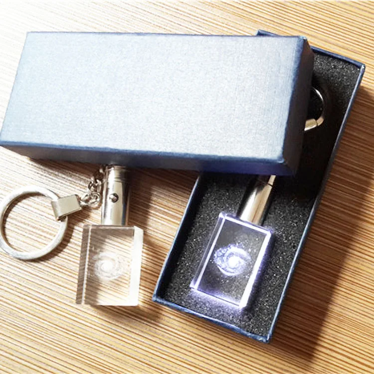 The galaxy Crystal Keychain  LED Light Wholesale Crystal Glass Keychain for Gift