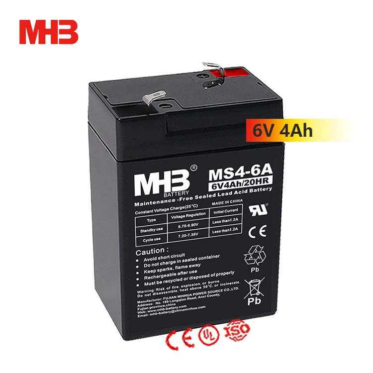 MS4-6A перезаряжаемая 6 В 4 А · ч